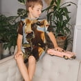 thumbnail image 4 of Balery Daisy Flower Field Cow Conjunto de Pijama Infantil de Manga Corta con Estampado – Ropa de Dormir de Algodón Suave-4X-Large, 4 of 6