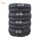 thumbnail image 2 of Kenally Bolsa de almacenamiento de neumáticos portátil a prueba de polvo con rueda Ajustable de tela Oxford para neumáticos de coche Vehículos, repuestos y accesorios Mis señal blanca de banda negra L, 2 of 6