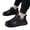 Black, variant on Kids Classic Platform Skate Shoes for Boys Girls PU Leather Waterproof Non Slip Sneakers Casual Tennis Shoes
