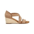 thumbnail image 2 of STYLE & COMPANY Womens Beige Padded Strappy Zaddie Almond Toe Wedge Slip On Espadrille Shoes 8 M, 2 of 4