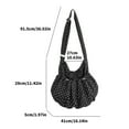 thumbnail image 5 of Fashionable Dot Crossbody Purse Adjustable Strap Pleated Design Lightweight Shoulder Bag Daily Use Bag, 5 of 20