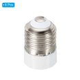 thumbnail image 3 of Adaptador de casquillo de bombilla Uxcell E27 a E14, 8 piezas, convertidor de lámpara para luz colgante, candelabro, blanco, 3 of 5