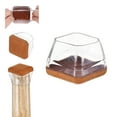 thumbnail image 1 of Uxcell 4-Pack Protectores de patas de silla, se ajustan a almohadillas de silicona de 1.1-1.5" con almohadillas de fieltro para cubiertas de patas de muebles para suelos de madera, 1 of 7