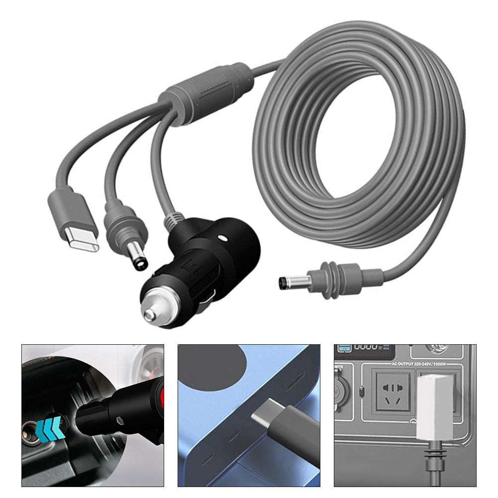 For Starlink Mini 3 in 1 DC Power Cable Extension Cord Waterproof