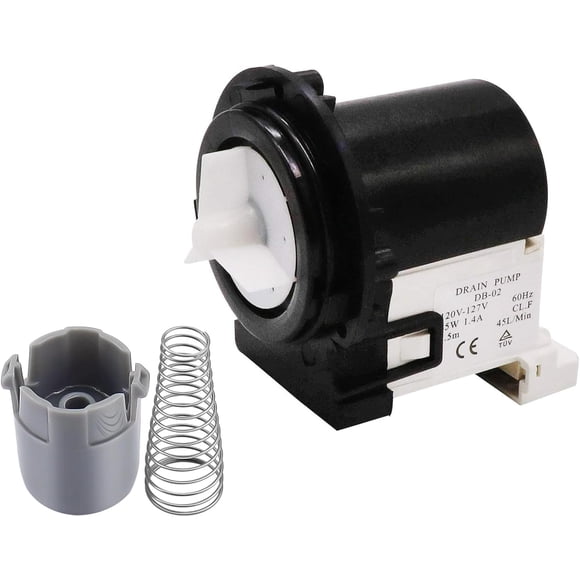 4681EA2001T Washer Drain Pump Motor & AGM73610701 Magnetic Door Plunger Replacement Part - Black - Plastic - 127V - 45L/Min - Washing Machine Part - Water Pump - Kenmore LG Compatible