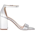 thumbnail image 6 of Sam Edelman Womens Daniella Patent Dress Sandals Silver 6 Medium (B,M), 6 of 8
