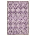 thumbnail image 3 of SAFAVIEH Cambridge Leslie Geometric Wool Area Rug, Purple/Ivory, 4' x 6', 3 of 9