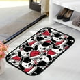 thumbnail image 3 of GZHJMY Bathroom Rugs Mats Non-Slip, Soft Microfiber Absorbent Bath Mats for Shower Bathtubs, Dog Santa Claus Hat Indoor Entrance Door Mats Bedroom Laundry 36”x24” Carpet Runner, 3 of 7
