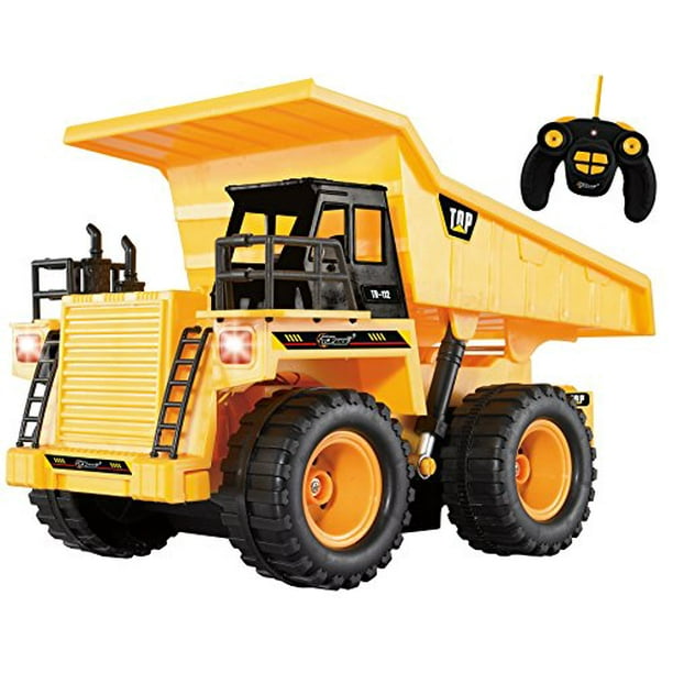 Top Race Remote Control Construction Dump Truck Toy, RC Dump Truck