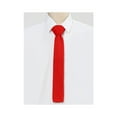 thumbnail image 5 of INSPIRE CHIC Men's Self-tied Solid Color Neckties Flat Neckwear Knitted Ties Red, 5 of 5