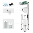 thumbnail image 1 of WIFKLSIIPG Modern Style Toilet Paper Holder with Dispenser Standing Bathroom Storage Accessory(Rose Gold), 1 of 7
