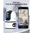 10MP Security Camera Indoor, Dual-Len 360°Pan-Tilt Baby Monitor Pet ...