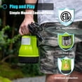 thumbnail image 2 of FLUENTPOWER 1/4HP Utility Pump 1900GPH Portable Submersible Sump Pump, Manual Control with 16.4 Ft Cord for Draining Water from Pool Pond Garden Hot Tub Basement Tankless Heater Liquids, 2 of 9