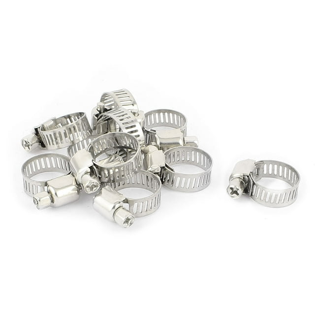 Unique Bargains 10 Pcs Adjustable 9mm-16mm Cable Tight Clamp Pipe Coolant Hose Fitting Clip