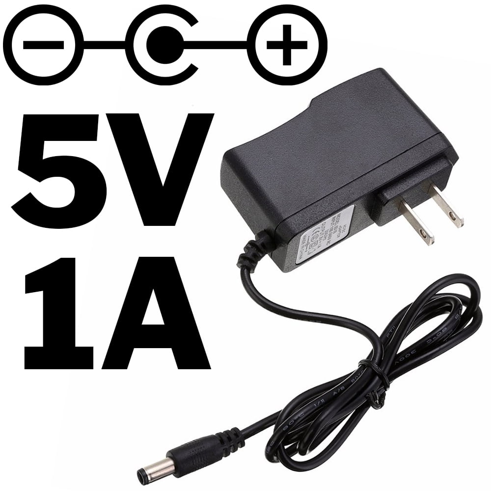 5 Volt DC, 1 Amp Power Adapter with 5.5mm Outer Diameter Barrel Jack, 2