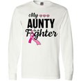 thumbnail image 3 of Inktastic Breast Cancer Awareness My Aunty is a Fighter Long Sleeve T-Shirt, 3 of 5