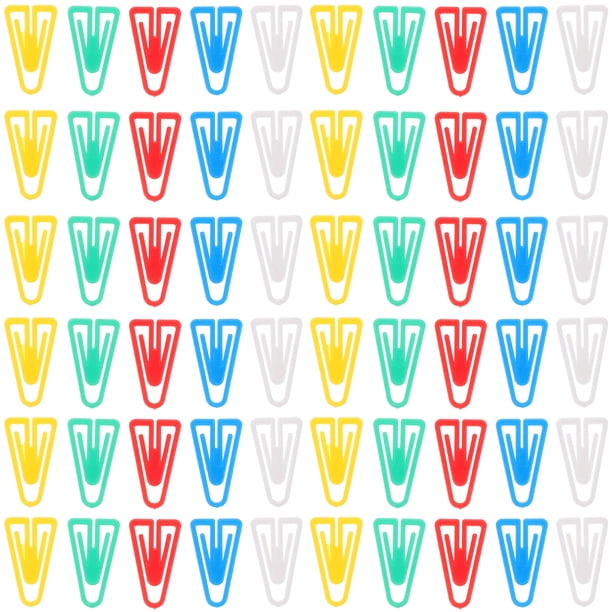 GOOHOCHY 100 clips de papel pequeños, clips de plástico para archivos, clips de plástico para archivos, clips de plástico prácticos.