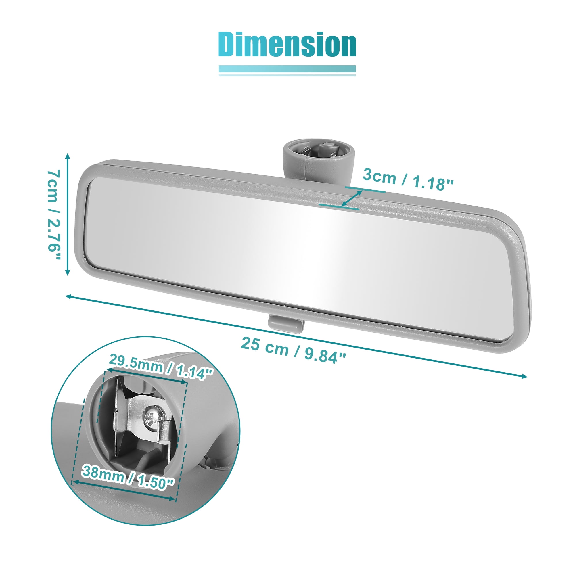 Unique Bargains Rear View Mirror for VW Passat B5 Jetta MK4 Golf MK4 1999-2005 Gray