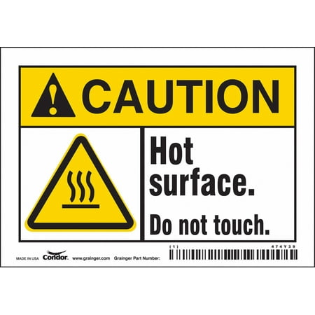 

Condor Safety Sign 3 1-2 inx5 in Vinyl 474Y39 474Y39 ZO-G5505287