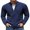 Blue, variant on COOFANDY Men's Full Zip Cardigan Sweater Slim Fit Cable Knitted Zip Up Sweater with Pockets