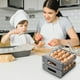 thumbnail image 5 of Contenedor para guardar huevos en el refrigerador | Organizador de huevos automático con ruedas | Bandeja para 24 huevos con tapa, 5 of 5
