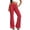 Red, variant on Bovxnpu Women's Straight Leg Pants High Waist Flare Sweatpants Soft Drawstring Wide Leg Yoga Long Pants