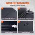 thumbnail image 6 of BENTISM Metal Storage Cabinet w/ 2 Adjustable Shelves & Lockable 200lbs per Shelf, 6 of 9