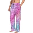 thumbnail image 5 of Mens Pajama Pants, Fun Rainbow Pink Lounge Pj Pants With Drawstring, Men'S Sleepwear Pajama Bottom, 5 of 8