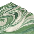 thumbnail image 3 of Bath Curtain & Non-Slip Bath Mat Set 12-Grommet Shower Curtain Memory Foam Bath Rug Green and White Swirling Lines, 3 of 8