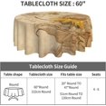 thumbnail image 5 of Retro Bee Round Tablecloth Sunflower Table Cover Washable Polyester Tablecloths for Kitchen Dining Holiday Party Home Decor 60 Inch, 5 of 6