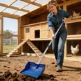 thumbnail image 3 of 2 In 1 Chicken Coop Manure Shovel, Telescopic Handle Poop Scooper Rake, Extendable Poultry Waste Cleaner, Heavy Duty Cleaning Tool, 51.18x11.42x4.53 Inches, 3 of 5