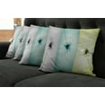 thumbnail image 2 of Ambesonne Abstract Throw Pillow Cover 4 Pack, Different Daisy Flower, 16", Avocado Green Turquoise, 2 of 6