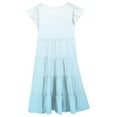 thumbnail image 5 of Gubotare Tween Girls Dresses Girl Spring Summer Dresses Butterfly Sleeve A Line Ruffles School Dress (Blue,Size 12-13 Years), 5 of 5
