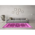 thumbnail image 3 of Ahgly Company Indoor Square Oriental Pink Industrial Area Rugs, 5' Square, 3 of 4