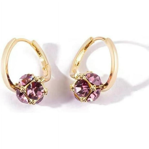 Ariseltys Flysmus Halolux Lymphvity Magnetotherapy Germanium Earrings, Lymphatic Activity Acupuncture Therapy Earrings, Sparkle CZ Zircon Hoop Twisted Earrings for Women