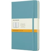Moleskine Classic Notebook, Hard Cover, Large (5" x 8.25") Ruled/Lined, Reef Blue, 240 Pages