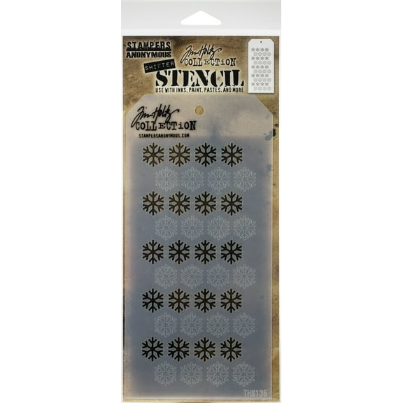 Tim Holtz Layered Stencil 4.125"X8.5"-Shifter Snowflake