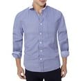 thumbnail image 1 of XDZJLR Chemise Homme Décontractée Business Couleur Unie Col à Revers Manches Longues, 1 of 3