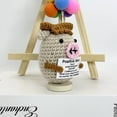 thumbnail image 4 of Funny Positive Crochet Cow Doll Desktop Ornament Handmade Cheer Emotional Support Positive Cow with Card Home Party Decoration, 4 of 6