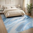 thumbnail image 3 of ODIKA 8'x10' Washable Area Rug Grey Tan Painterly Asymmetrical Motif Scattered Dot Alfombras for Living Room, Under Sectional, Family , Durable, Non-Slip, 3 of 7