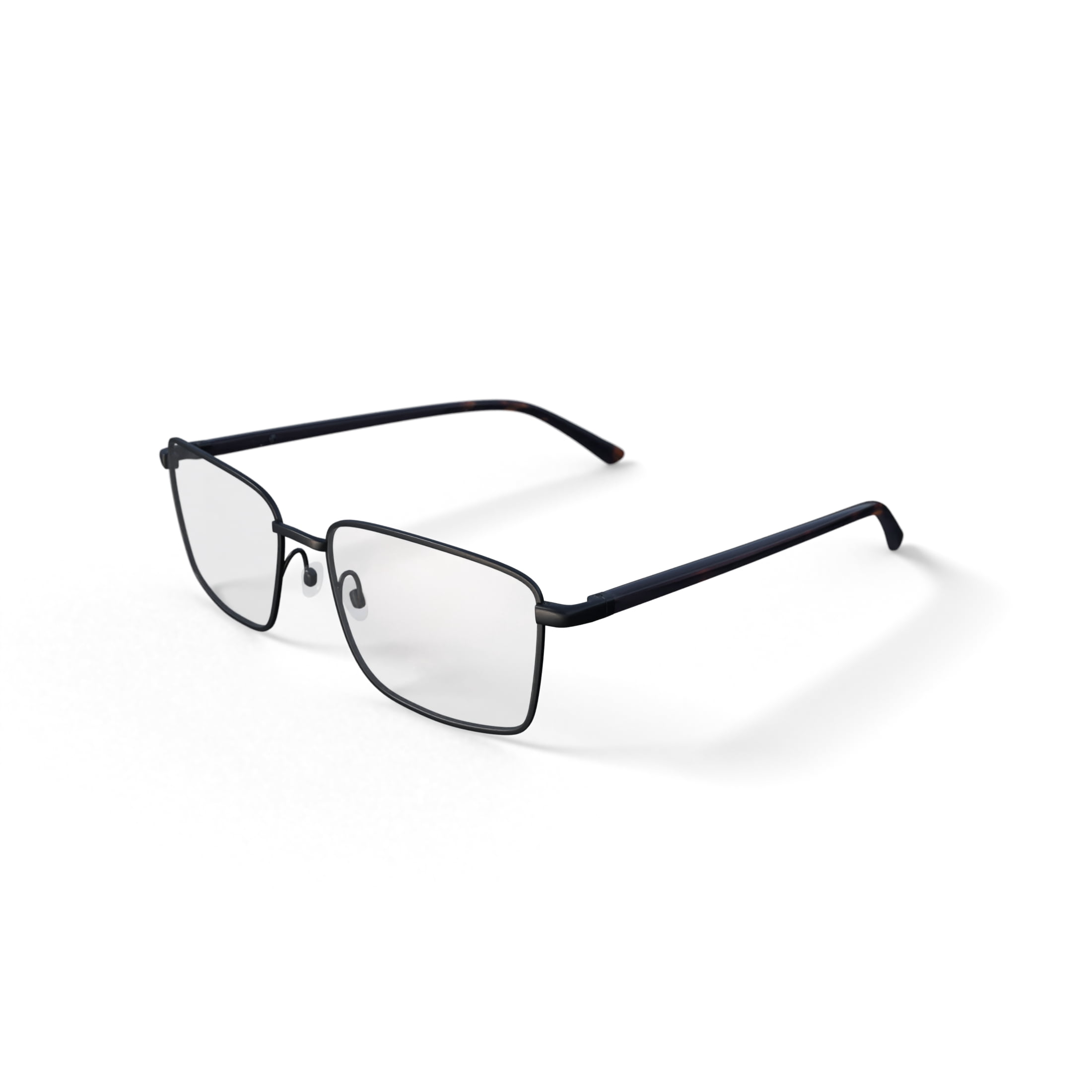 Walmart Men's Albert Rectangular Prescription Eyeglasses with Case, Gunmetal
