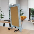 thumbnail image 4 of Merrick Lane Set of 10 Wall Mount or Tabletop Magnetic Chalkboards with Folding Metal Legs in Rustic Blue, 9.5" x 14", 4 of 13