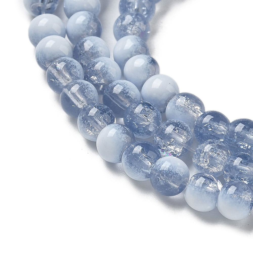 20strands Glass Beads Strands Rondelle Steel Blue 4.5mm Hole: 0.7mm about 208~217pcs/strand 299.21''(760cm)