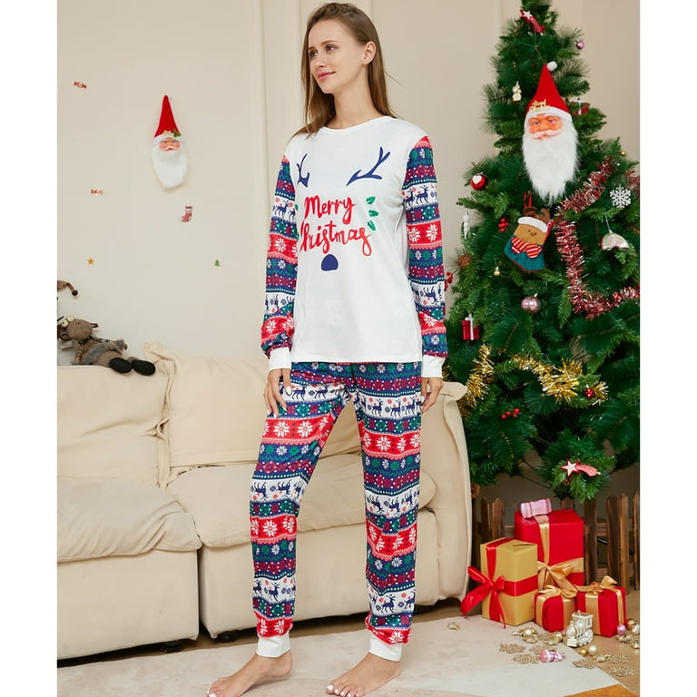 Baozhu Family Holiday Matching Pajamas Sets Matching Christmas Pajamas For Couple Bf and Gf Walmart