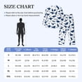 thumbnail image 2 of Mens Pajamas Set, Dinosaurs Blue Silhouette Button Down Long Sleeve Loungewear Sleepwear Pjs sets for Men, 2 of 5
