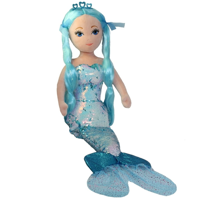 TY Sea Sequins Plush Mermaid INDIGO LARGE Size 36 inch