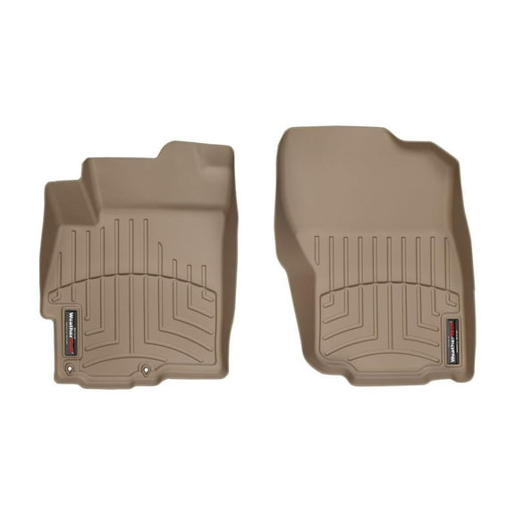 WeatherTech Custom Fit FloorLiners compatible with 2008-2017 Mitsubishi Lancer - 1st Row (Driver & Passenger), Tan