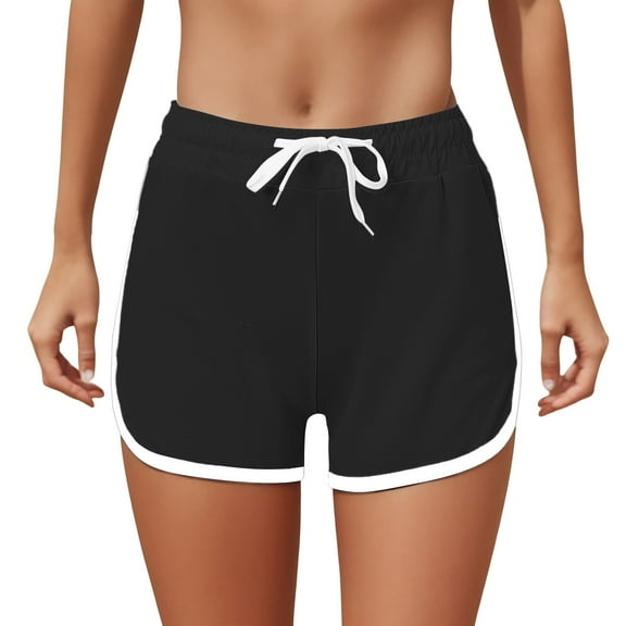 JIKNTTR Women's Stretch Fit Shorts 3 inch Hot Pockets Sports Yoga Home Running High Waist Casual Lightweight Short Fashion Basic Dailywear Clothe Comfy Inseam Running Gym Soft Shorts