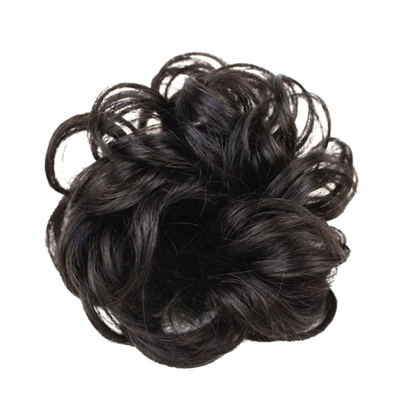 fastboy Women elegant wedding prom hair Bun Clip Chignon Wavy Curly Pony Tail Hairpiece