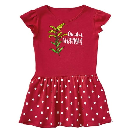 

Inktastic Omaha Nebraska Goldenrod Flower Gift Toddler Girl Dress